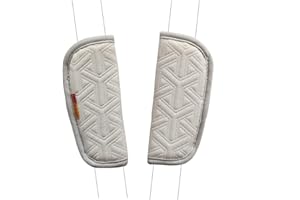 SEEDFUTURE 2 pezzi/set Universale Cinturino per Passeggino Imbottitura Della Cintura di Sicurezza Cuscino per Zaino da Viaggio (bianco)