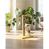 BRT Pet Peluş Kedi Tırmalama Tahtası 52 Cm, Sarı