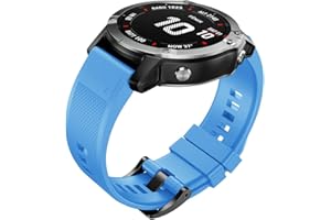ANCOOL NotoCity Miękki silikonowy pasek na nadgarstek do zegarka Garmin Fenix 5X/Fenix 3/Fenix 3 HR, z Easy Fit, szerokość 26 mm, niebieski, 26 mm for Garmin Fenix 5X