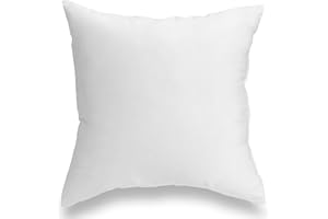 Foamily Throw Pillows Insert - Single Pillow 16" x 16" Inches for Bed and Couch - 100% Machine Washable Cotton Pillow - Indoor Decorative Throw Pillows for Couch & Bed