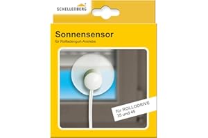 Schellenberg 22746 Sonnensensor für Rolladen Gurtwickler ROLLODRIVE 35 und 45, schließen der Rollladen bei hoher Sonneneinstrahlung