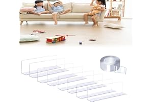 MENAYODA Spielzeugblocker für Möbel,8 Stücke Transparente Spielzeug Blockierbrett unter dem Sofa,Einstellbar Gap Bumper Durchsichtiges Spielzeug Schallwand unter den Möbeln (40 * 4 * 12cm)