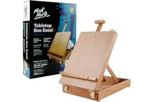 Mont Marte Cavalletti da tavolo per pittura, cavalletto da scrivania per bambini, adulti e artisti, in legno di faggio