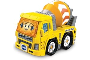 VTech Toot-Toot Drivers Cement Mixer, Toy Car for 1 Year Old, Pretend Play Vehicle with Lights and Sounds, Interactive Toddlers Toy for 12 Months, 2, 3, 4 plus, English Version