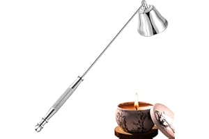 Esteopt Kerzenlöscher aus Edelstahl, langgriffig, ideal als Geschenk (Silver)