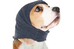 FDEETY Cache-Oreilles pour Chien Tour de Cou et Oreilles Protection Oreille Snood Cocker Casquette Bonnet avec Réglable Auto-adhésif Chapeau d'hiver pour Soulager l'Anxiété Contre Bruit (M)
