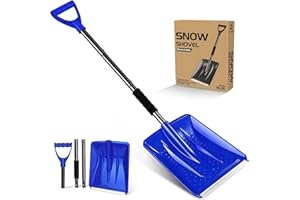 UMUACCAN Snow Shovel, 2025 New Upgrade Large-Capacity Lightweight Aluminum Portable Snow Shovel, New Winter Snow Removal Tool, Detachable Three-Part Adjustable Long Handle, Winter Utility for Driveway Car