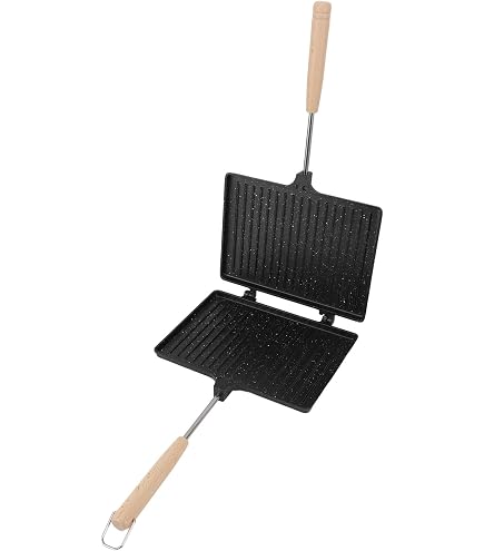 NGT Bankside Sandwich Toaster – Tostapane Da Campeggio In Metallo Gun Metal, Piccolo (15,5x13,5 Cm), Per Pescatori E Outdoor