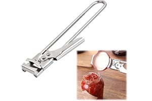 RARWIND Edelstahl Glasöffner, Einstellbar Deckelöffner für Schraubgläser, Glasöffner Deckelöffner für Ältere Menschen, Lange Nägel, Arthritis-Patienten (Kann Gläser von 1-10 cm Öffnen)