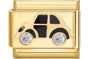 papasgix Italian Charms Module für 9mm Italian Charm Bracelet Gold DIY Italian Style Charms für Damen Abnehmbar Italienisches Charm Armband Zubehör Mädchen Junge Geschenk