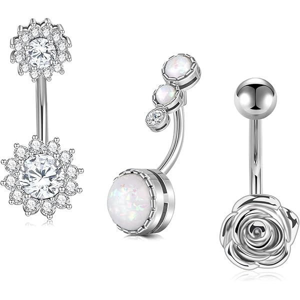 OUFER 14G navelpiercing hart chirurgisch staal 316L
