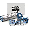 FaGoBearing Inline Skate Bearings, Roller Skate Bearings, 608, ABEC, Blue Mamba (Pack of 20) …