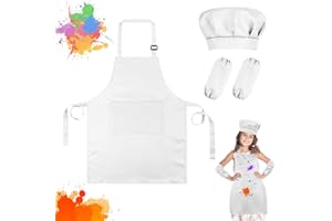 Ainiv Grembiule da Pittura Bambini, Grembiulino Impermeabile Scuola Maniche Lunghe con Tasche, Grembiule Pittura per Bambino Bambina, per Dipingere Scuola Asilo Cucina Casa
