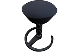 OZZIRIS Abnehmbarer Schonbezug für Aeris Swopper, Bezug für Sitzfläche Swopper Bürostuhl - KEIN kompletter Hocker (Schwarz)