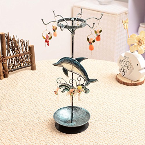 MagiDeal Delphin Ohrring Halskette Schmuck Halter Stand Schmuckständer Veranstalter - 2