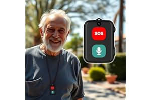 GIDACOM SOS Anziani Localizzatore GPS con telecamera sensore Anticaduta Impermeabile IP67 Chiamate Bidirezionali Geo-Recinzione Promemoria Farmaci Inclusa App di Tracciamento in inglese (SOS cam)