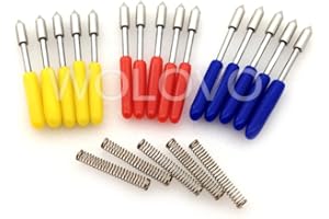 WOLOVO Lot de 15 lames 30/45/60 degrés CB09 CB09U Graphtec pour traceur de découpe Silhouette Cameo Craftrobo + support de boîtier de lame