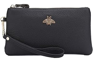 imeetu Women's Wristlet Clutch Purse Leather Cell Phone Wallet Handbag with Wrist Strap