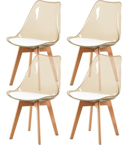 EGGREE Set van 4 Stoelen Eetkamerstoelen, Scandinavisch, met EGGREE Set van 4 Stoelen Eetkamerstoelen, Scandinavisch, met
