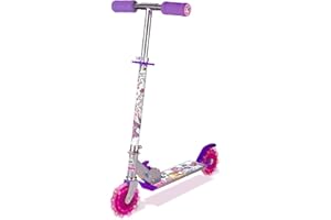 Ozbozz SV13988 Unicorn Scooter with 2 Light up Wheels, Pink Purple Silver