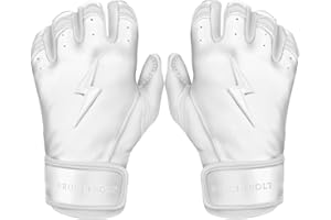 BRUCE BOLT Chrome Series Short Cuff Batting Gloves - Multiple Colors - Adult & Youth Sizes