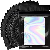 Lot De 120 Sachets Mylar Refermables - 3 Tailles (6x10 Cm, 8x13 Cm, 10x15 Cm) - Holographiques Bleus - Parfaits Pour Bonbons, Biscuits, Bijoux