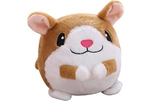 DTAIGOU Balle rebondissante pour chiens – Hamster en peluche rebondissant | Balles rebondissantes lavables pour animaux de compagnie, son de lapin de dessin animé, balle sautante en peluche, jouets pour