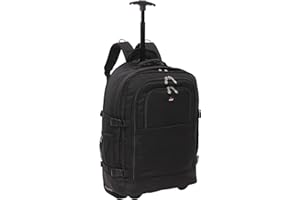 5 Cities 55 cm Rucksack, Trolley-Tasche, Handgepäck, leicht, Reisekabine genehmigt, mit Schultergurten, Rädern, Anzugtasche, Handgepäck