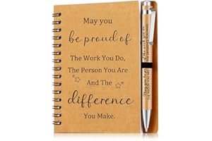 boocooberg Thank You Gifts For Colleagues,Leaving Gifts For Colleagues Women,Employee Appreciation Gifts,Teacher Gifts,Team Gifts For CoworkersNotepad Ballpoint Pen Kraft Notebook For Employees