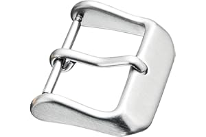 ALPINE INTERNATIONAL ALPINE Watch strap replacement buckle clasp in heavy duty steel material - black, rose gold, yellow, steel color -16mm, 18mm, 20mm, 22mm