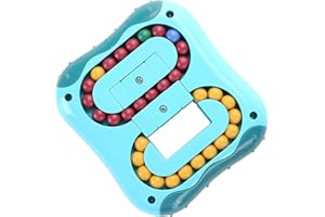 CaLeQi Descompresión Rotatorio Magic Bean Cube Juguetes Cuadrado Rotatorio Perlas pequeñas Magic Cube Rompecabezas para niños Descompresión Forma Especial Magic Cube Juego de Pelota Juguetes (Azul)
