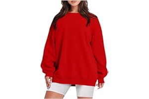 BTBDYDH Hoodie Femme Sweat Femme Veste Femme Sweat Femme Sweat-Shirt à Manches Longues et col Rond pour Femme Haut de Couleur Unie décontracté à la Mode Pull Basique Automne et Hiver Sweatshirt Femme