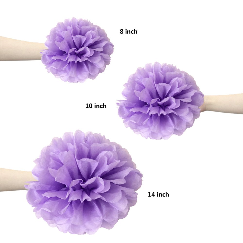 Pompon In Carta Velina Fiori Di Carta Perfetti Per Decorazioni Per Matrimonio 15 Pezzi Da 20 Cm 25 Cm 35 Cm