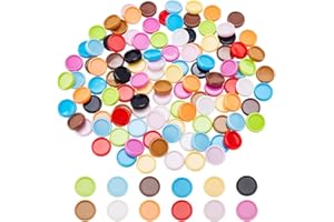 craspire 12 Couleurs Disques D'Extension 120pcs Livre en Plastique Discbound Disques de Reliure 0.6 Pouces Anneau de Feuilles Mobiles Anneau de Reliure Ronde Disques Anneaux de Livre de Bureau