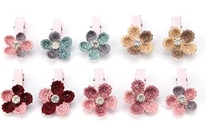 PSSOPP Pet Hair Clips - Cute Floral Pet Hairpin Dog Cat Puppy Hair Accessories Pet Grooming Products with alligator clips Pack of 10