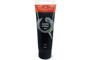 Faber-Castell Acrylic Colour Paint 120 Ml Tube Black, 378399