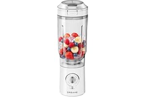 DREAME PortFresh Frullatore Portatile, Base Rimovibile, Ricarica Rapida, Bicchiere 880 ml Senza BPA (Capacità 500 ml), 5 Funzioni Preimpostate, Modalità di Autopulizia,Lavabile in Lavastoviglie,Bianco