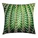 Produktbild VTXINS Cactus Decor Throw Pillow Cushion Cover, Photo of Cactus with Spikes Plant Flower Fruit from Close Zoom Shoot with Spikes, Decorative Square Accent Pillow Case,Green 20x20in
