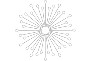 SUNNYCLUE 1 boîte 600 pièces 3 Tailles Épingles à Oeil en Acier Inoxydable Épingles à Oeil Ouvertes Épingles à Tête pour Colliers à Faire Soi-Même Bracelets Boucles d'oreilles Fabrication de Bijoux