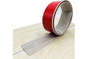 IGTOPS Samoprzylepna listwa osłonowa z PCW, profil przejściowy, wodoszczelna, samoprzylepna, szyna przejściowa, profil wykończeniowy, gumowa listwa przypodłogowa, laminat (jasnoszara, 3 m)