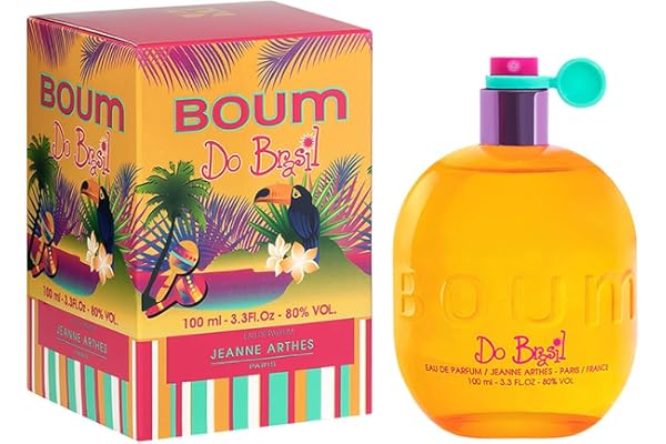 JEANNE ARTHES - Eau de Parfum Femme - Boum Do Brazil - Floral - Fleur de Tiaré et Musc - Fabriqué en France à Grasse - Cadeau femme - Flacon Vaporisateur 100 ml