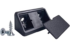 DIFORMA Juego de 100 soportes negros para estantes de 44 x 20 x 20 mm, juntas de esquina de plástico de 90 grados, ángulo recto, tornillos incluidos (100 unidades), color negro