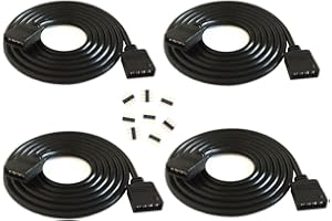 HUABLUE 4pcs/pack 1m LED RGB-Strip 4 pin, LED Verlängerungskabel LED Streifen Verbinder Verlängerung Anschluss Verteiler Kabel für 4 polig RGB 5050 3528 2835 LED Streifen Licht