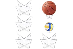 gvivej Supporto in acrilico, 2 pezzi, supporto per palla in acrilico trasparente, per calcio, basket, pallavolo, rugby, bowling e pallamano