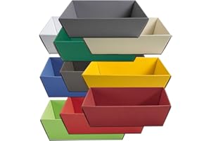 10 x PresentFill Gift Baskets Empty without Contents - Gift Basket Made of Environmentally Friendly 100% Recycled Cardboard Corrugated Cardboard - Rectangular - Natural - Made in Germany