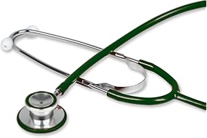 GIMA, Duofono tradicional de aluminio, ligero, con arco de latón y goma quitafrío, tubo verde oscuro, 32568