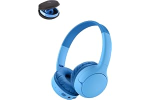 Belkin SoundForm Mini 2 Trådlösa Hörlurar för Barn, Utanpåliggande Bluetooth-hörlurar, 55 tim. Speltid, Säker Volymbegränsning på 85 dB, Inbyggd Mikrofon, Hörlurar för iPhone/iPad