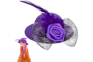 DANLAI Chapeaux De Poulet pour Poules Mini Cap Pets Duck Small Animal Chapeau Plume Hat avec Costume De Show Halloween Élastique Réglable