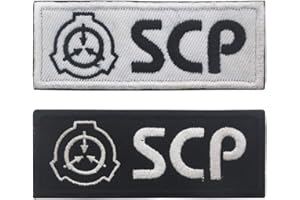 OHRONG SCP Foundation Patch Special Containment Proedures Foundation Logo 3D Tactical Military Embroidered Sew on Morale Badges for Paintball Airsoft Vest (Stil B) 2 Stück