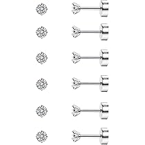 LOLIAS 12 Paar Kraakbeen Oorbellen - 316L RVS - 2mm Diameter - Goud/Zilver/Rose Goud